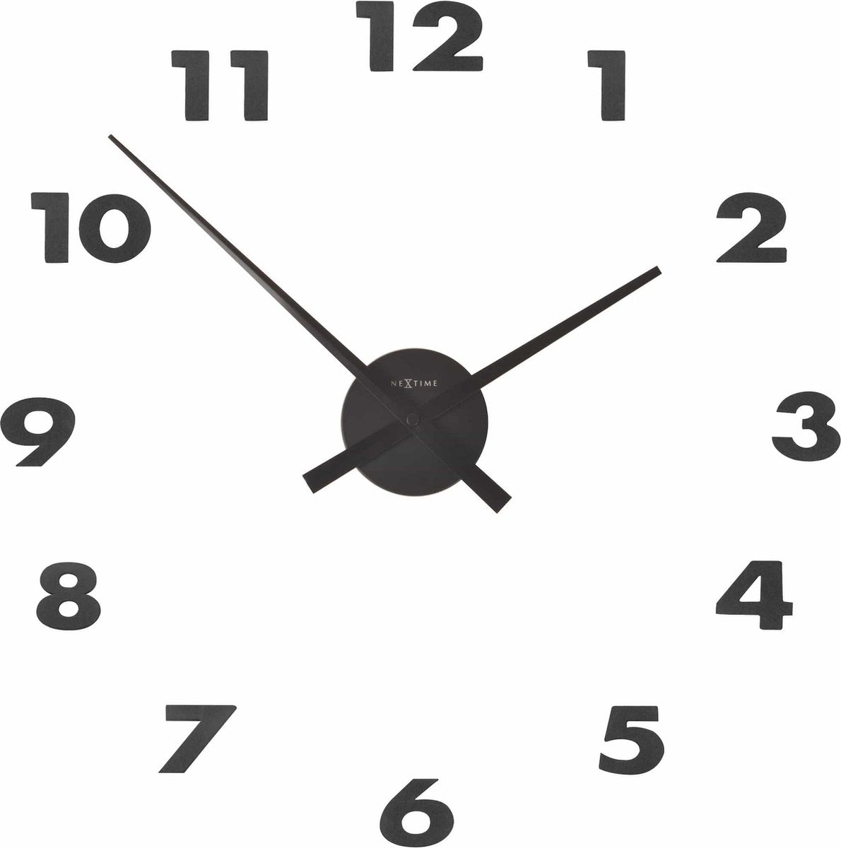 Nexttime lancette piccole – orologio da parete – 48×3 cm – alluminio – nero