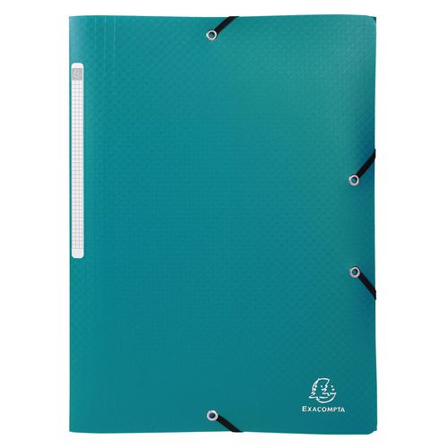 Carpeta 3 solapas exacompta 55083e a4 verde oscuro