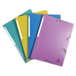 Carpeta 3 solapas exacompta 55190e a4 surtido colores