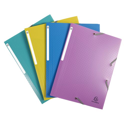 Carpeta 3 solapas exacompta 55190e a4 surtido colores
