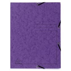 Cartella 3 lembi exacompta 55408e a4 viola