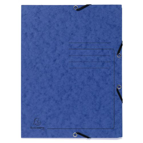 Cartella 3 lembi exacompta 55402e a4 blu