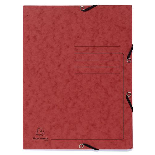 Carpeta 3 solapas exacompta 55405e a4 roja