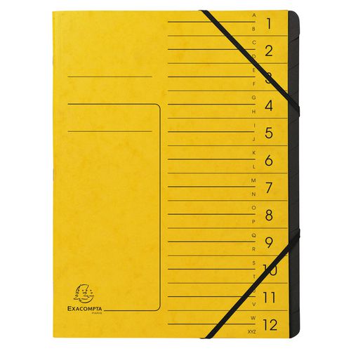 Carpeta clasificadora exacompta 541209e a4 amarilla