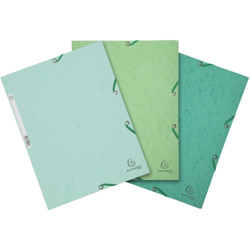 Carpeta 3 solapas exacompta 55573e a4 verde