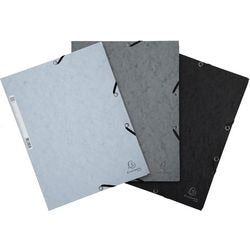 Carpeta 3 solapas exacompta 55571e a4 gris