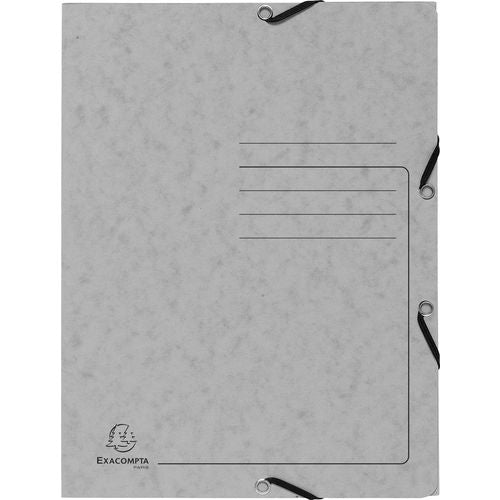 Carpeta 3 solapas exacompta 55423e a4 gris