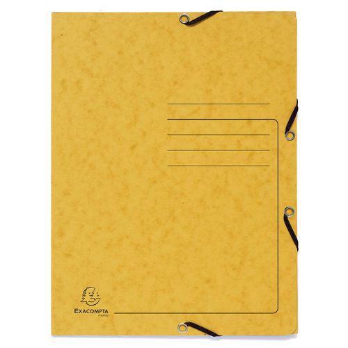 Carpeta 3 solapas exacompta 55409e a4 amarilla