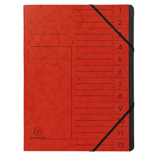 Carpeta clasificadora exacompta 541205e a4 roja