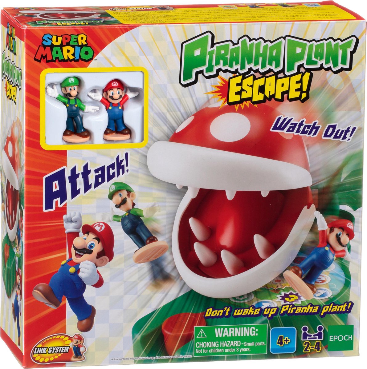 Epoch games super mario piranha plant escape - spannend bordspel met 2 figuren