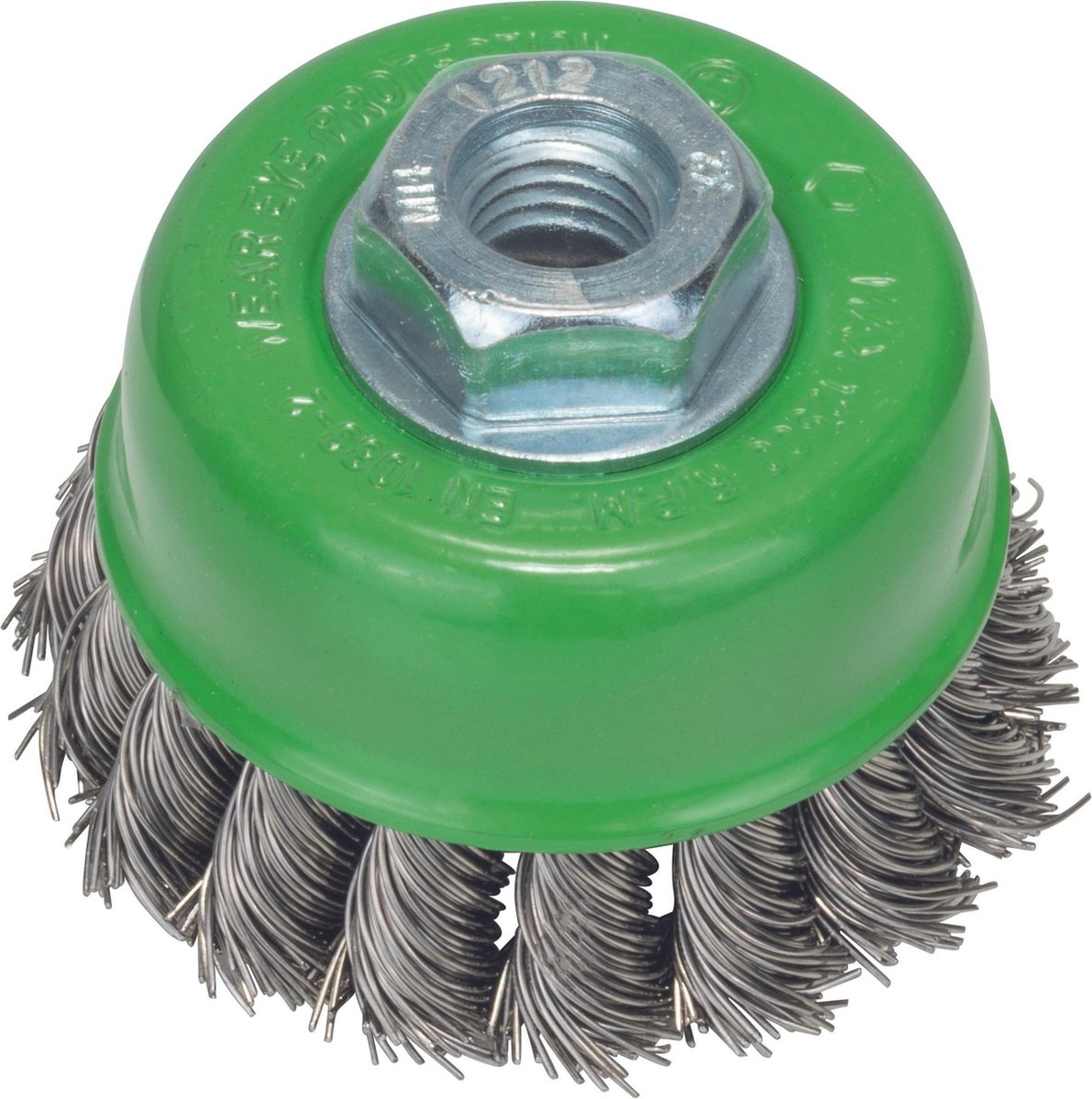 Bosch - cepillo de copa de acero para amoladoras angulares y rectas - alambre trenzado, inoxidable, 75 mm 75 mm, 0,5 mm, 12500 rpm