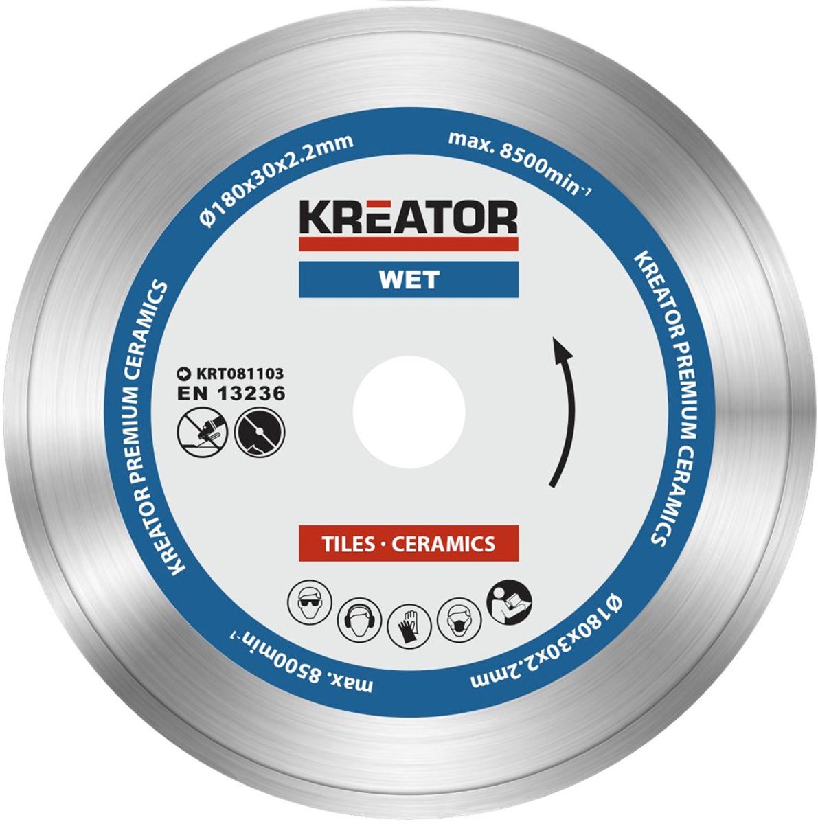 Set dischi diamantati Kreator krt081103 – ø180mm – universale