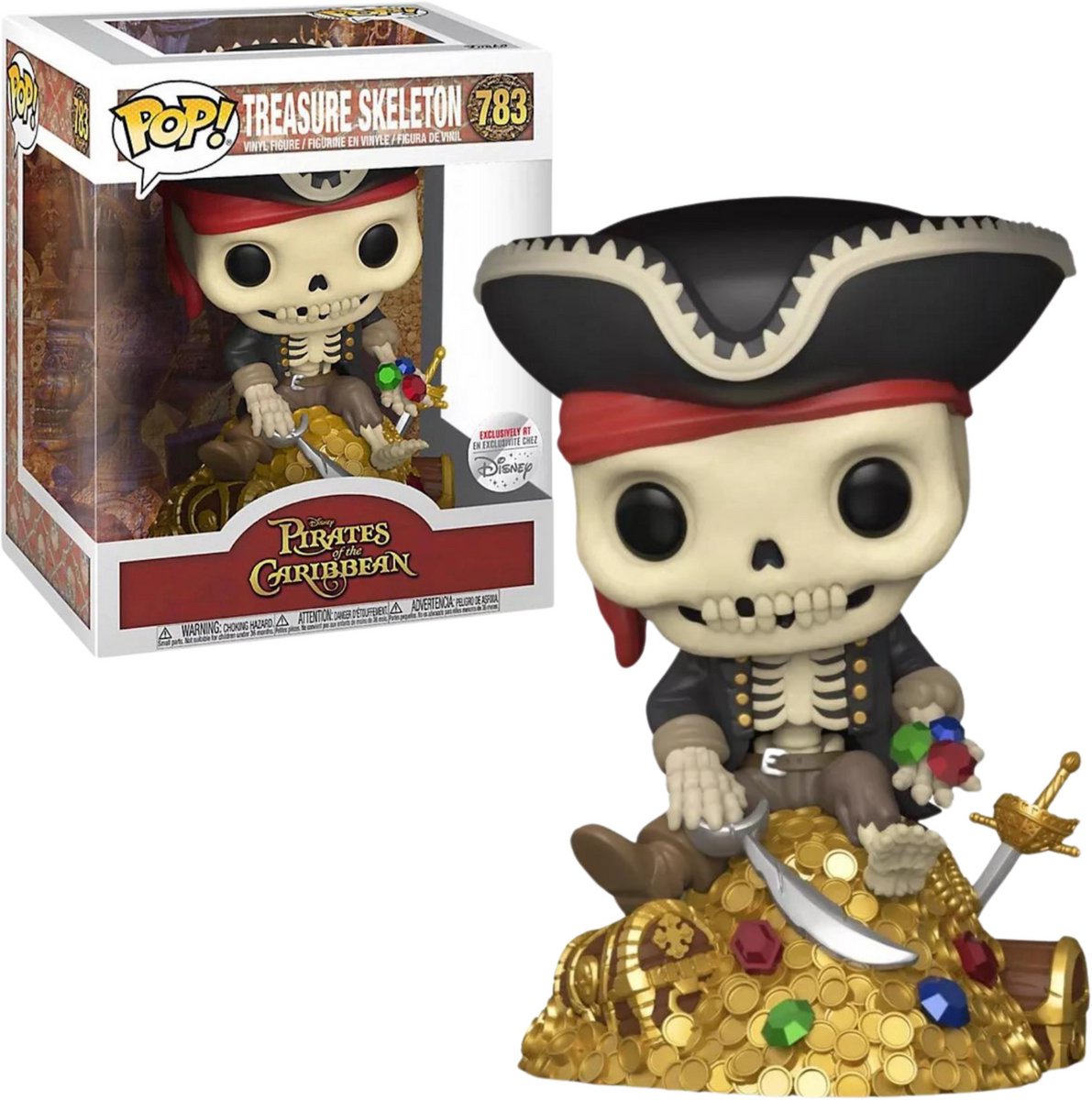 Funkopop! deluxe: pirati dei caraibi - scheletro su pila d'oro (esclusivo)