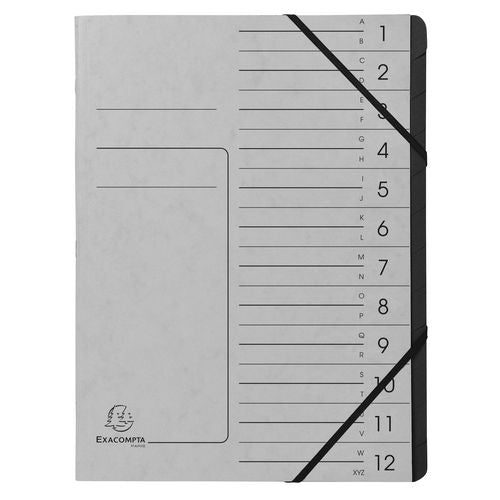 Carpeta clasificadora exacompta 541211e a4 gris
