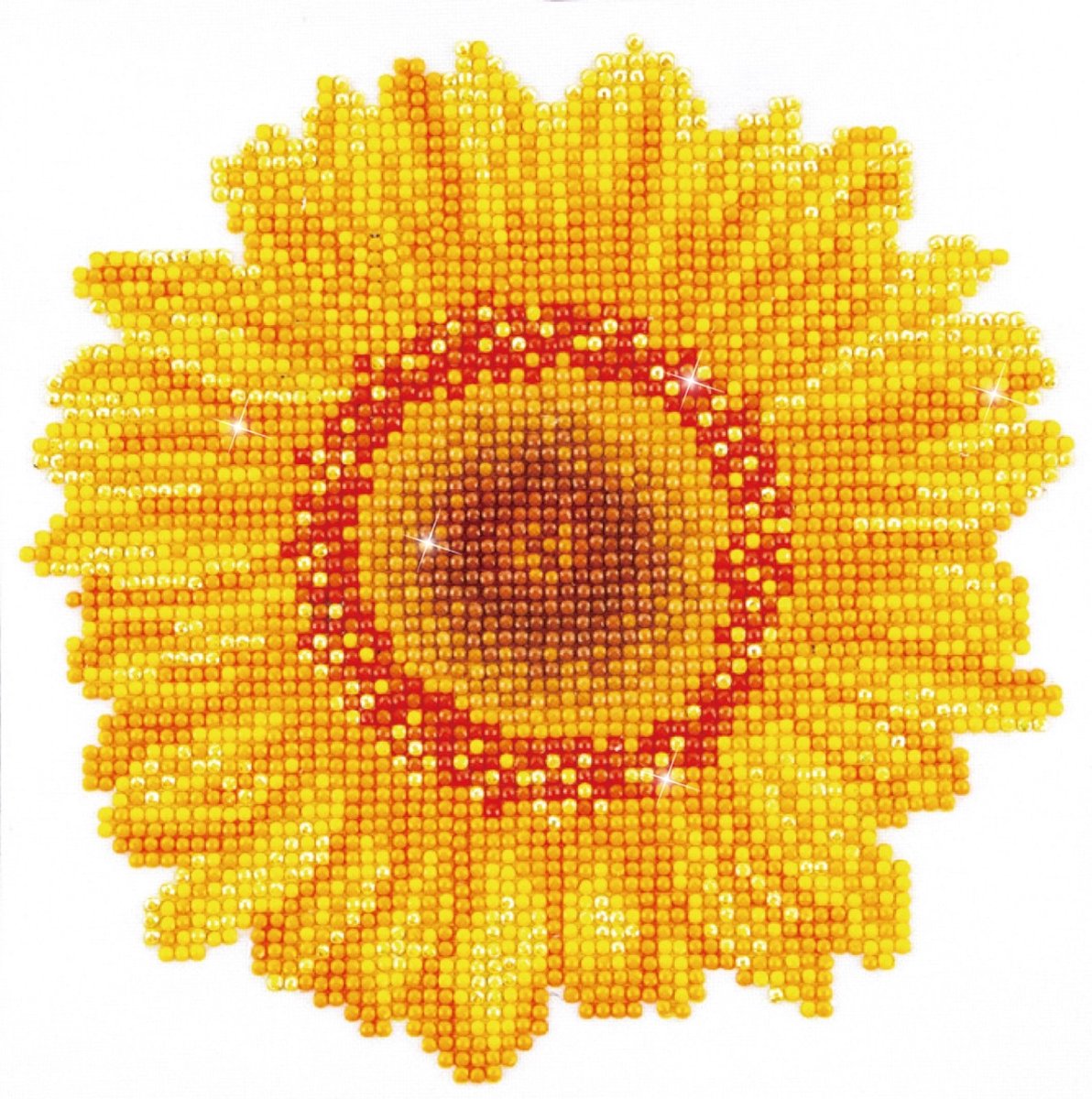 Diamond dotz® diamond dotz zonnebloem - diamond painting - 3.257 dotz - 20x20 cm