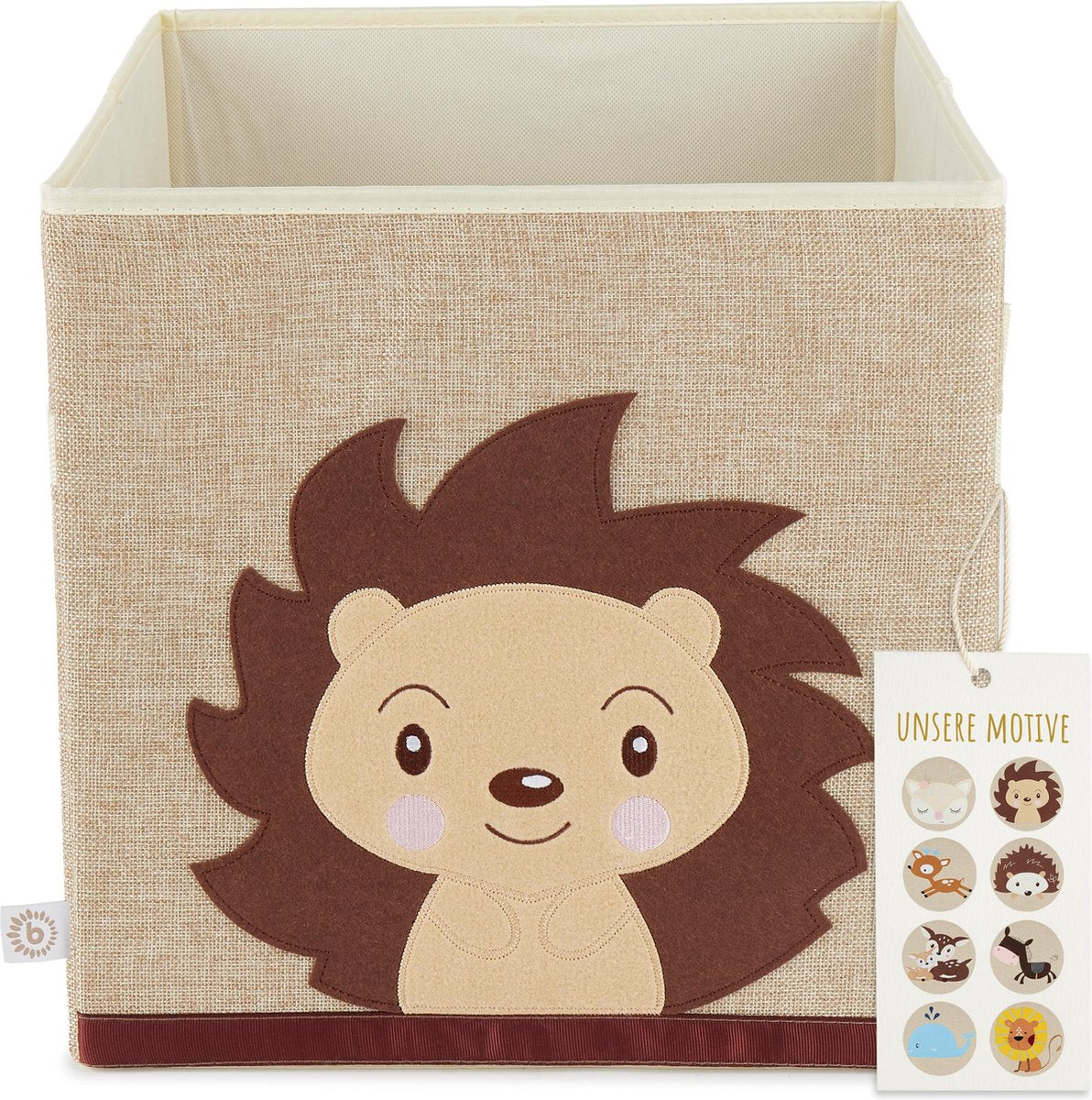 Bieco hedgehog piksi 32cm stoffen opbergdoos 04010464