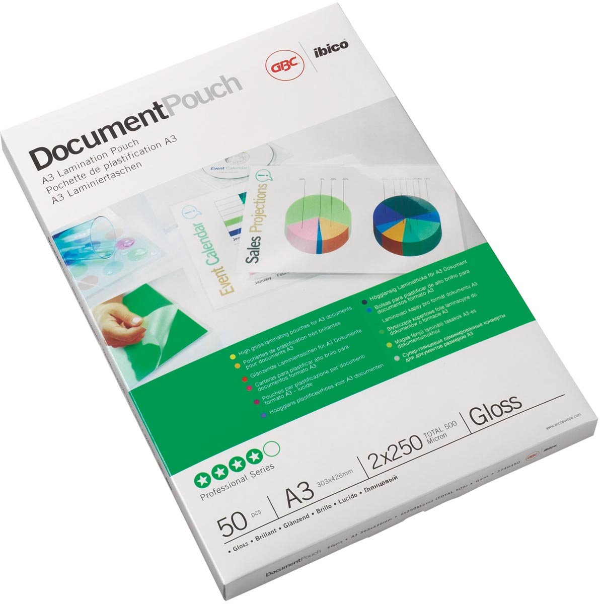 Busta per plastificazione Gbc - formato a4 - 2x37,5 micron - conf. da 200 pezzi
