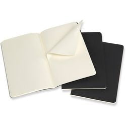 Cuaderno Moleskine l negro pack de 3