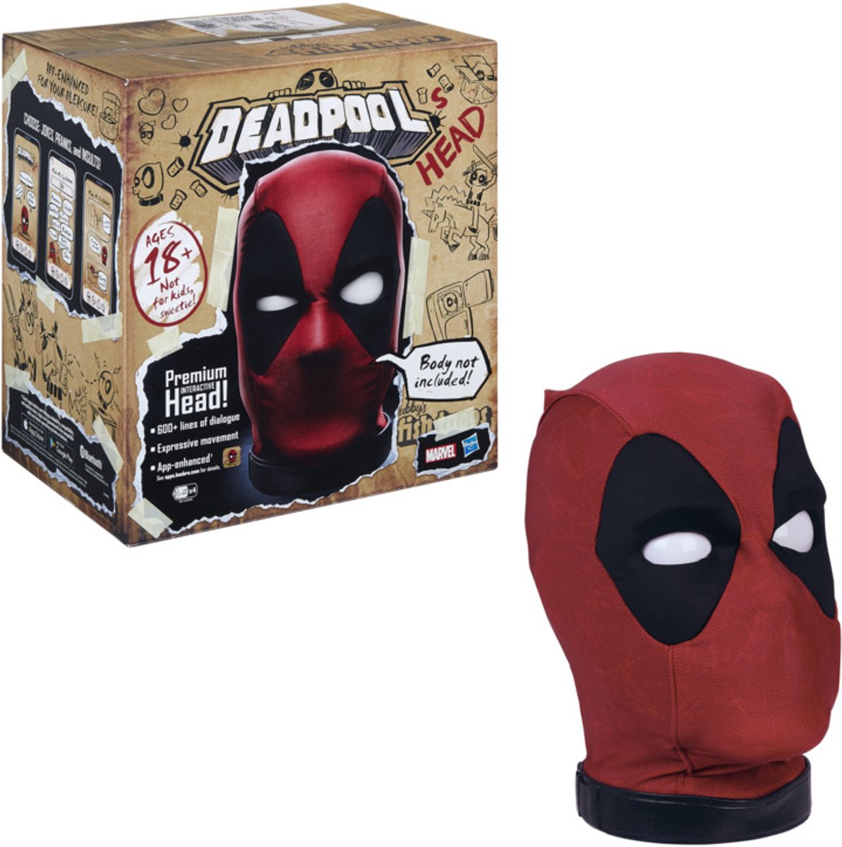 Testa di Deadpool di Marvel Legends: testa interattiva con oltre 600 frasi