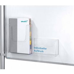 Wall mounted brochure holder ultradex transparent