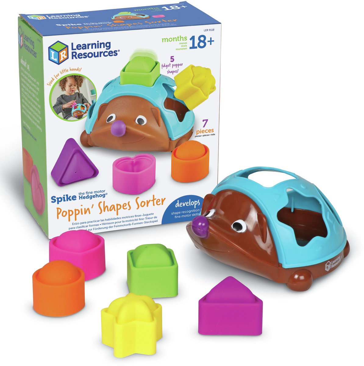 Learning resources motoriek speelgoed - spike the fine motor hedgehog vormen sorteerder. - 3+