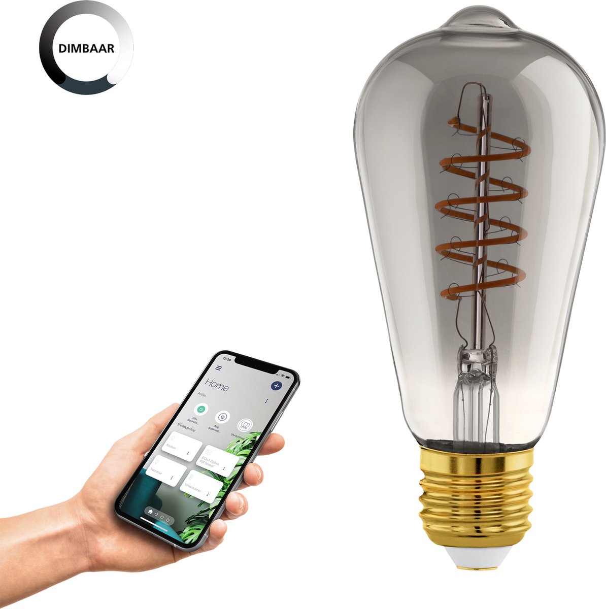 Lampada LED Eglo e27 connect.z - 150lm - dimmerabile - 2000k - a goccia (st64)