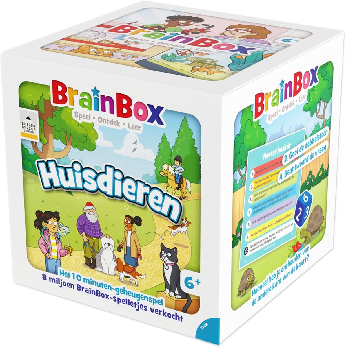 Asmodee juego de cartas educativo Brainbox Pets para niños.