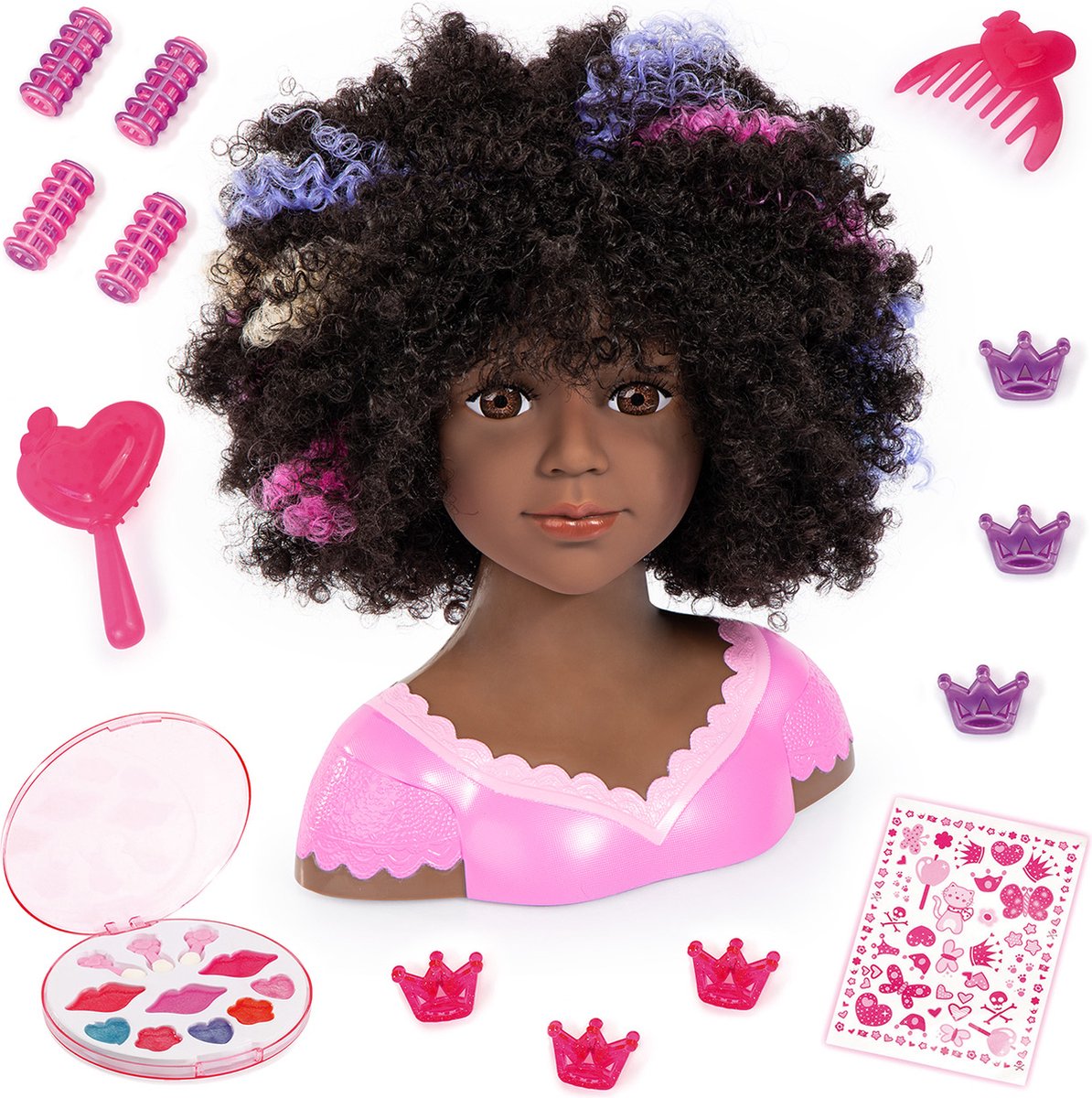 Design Bayer - cappuccio super modella charlene - trucco - accessori per capelli