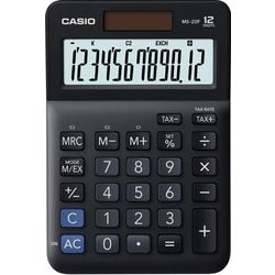 Calculadora Casio MS-20F negra 12 dígitos