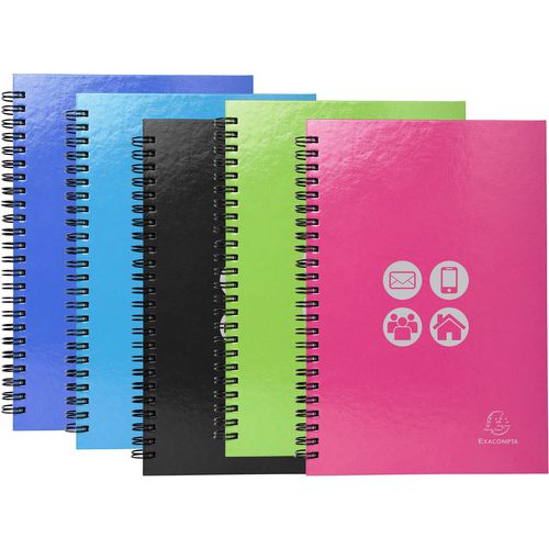 Libreta de direcciones exacompta 18729e cartón, papel surtido colores