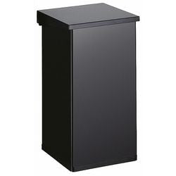 Papelera con pedal Dutchdesign 31709755 aluminio con recubrimiento en polvo negro