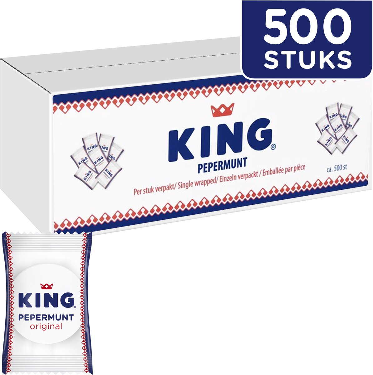King Peppermint confezionato per pezzo (500x 2gr)