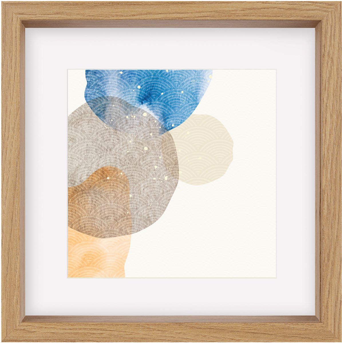 Walther shape - 3d fsc houten lijst - fotoformaat 40x40 cm - kunstglas - eiken