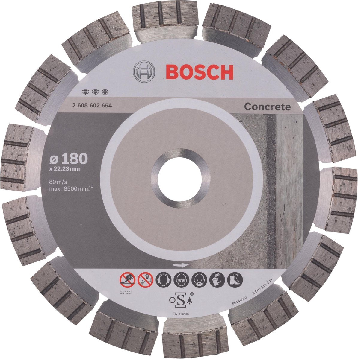 Disco de diamante bosch mejor hormigón 180 22,23