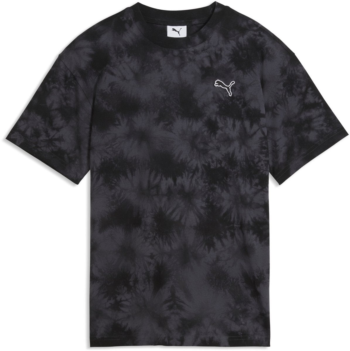 Camiseta unisex Puma ess elevada relajada tie-dye - negro