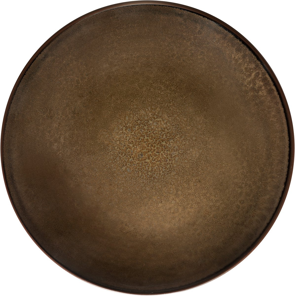 Medard de noblat - feeling bronzo - piatto piano 26,5 cm - 6 pezzi - gres