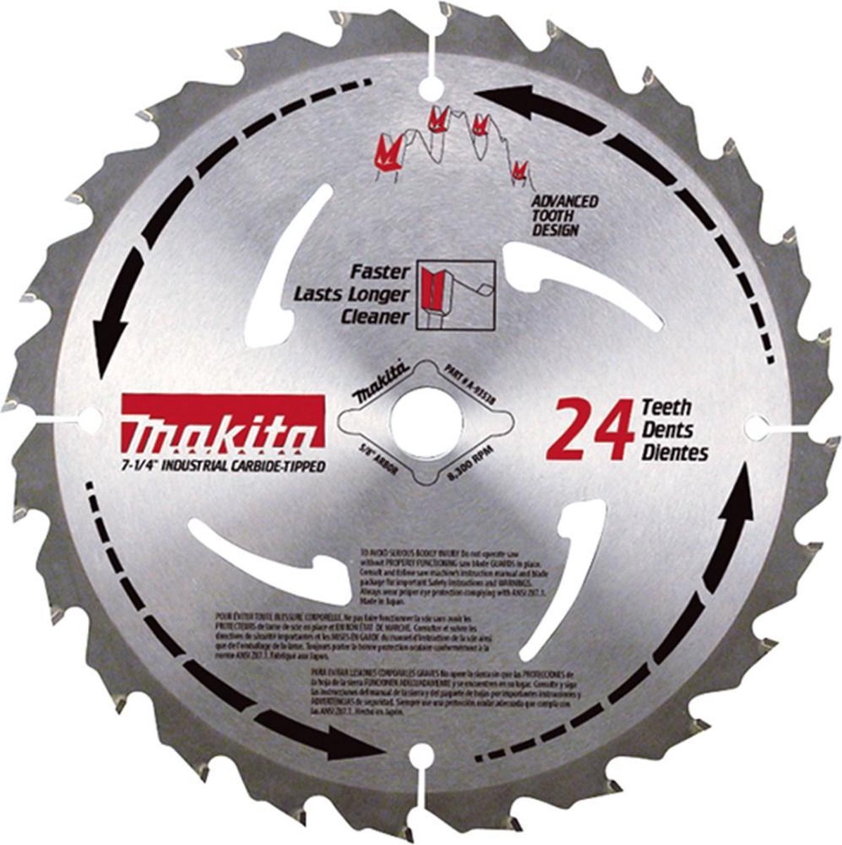 Makita cirkelzaagblad voor hout | mforce | ø 190mm asgat 15,88mm 24t - b-08062