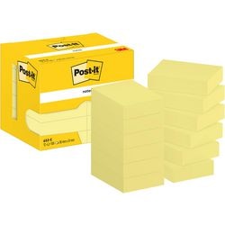Notas adhesivas post-it 653-e 38x51mm liso amarillo