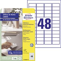 Etichette multifunzionali avery l4736rev-10 carta bianca