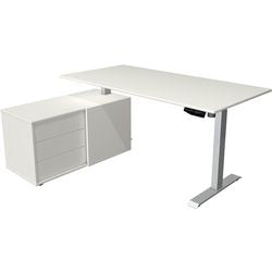 Kerkmann sit-stand desk 10220910 melamine; steel silver; white