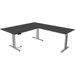 Scrivania sit-stand Kerkmann 10235913 truciolare antracite, argento