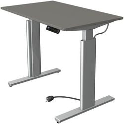 Kerkmann scrivania sit-stand 10231312 truciolare grafite, argento