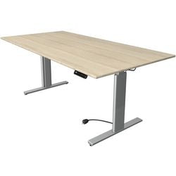 Kerkmann sit-stand desk 10233750 chipboard maple, silver