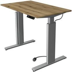 Kerkmann scrivania sit-stand 10231055 truciolare rovere, argento