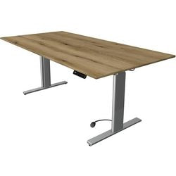 Kerkmann scrivania sit-stand 10233555 truciolare rovere, argento