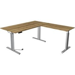 Kerkmann scrivania sit-stand 10234055 truciolare rovere, argento
