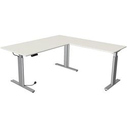 Kerkmann scrivania sit-stand 10234010 truciolato bianco, argento