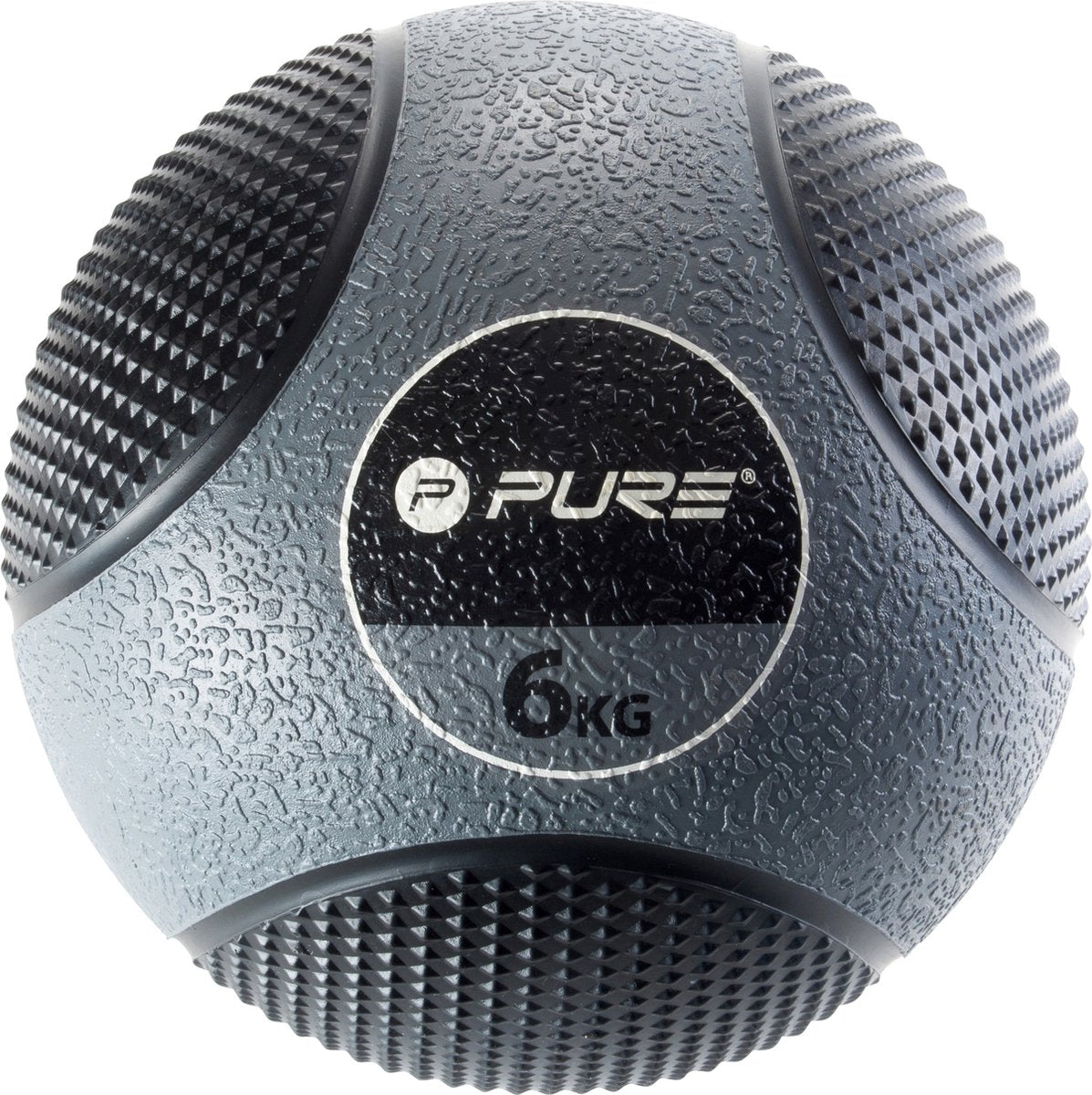 Pure2improve - balón medicinal - balón medicinal - 6 kg - gris