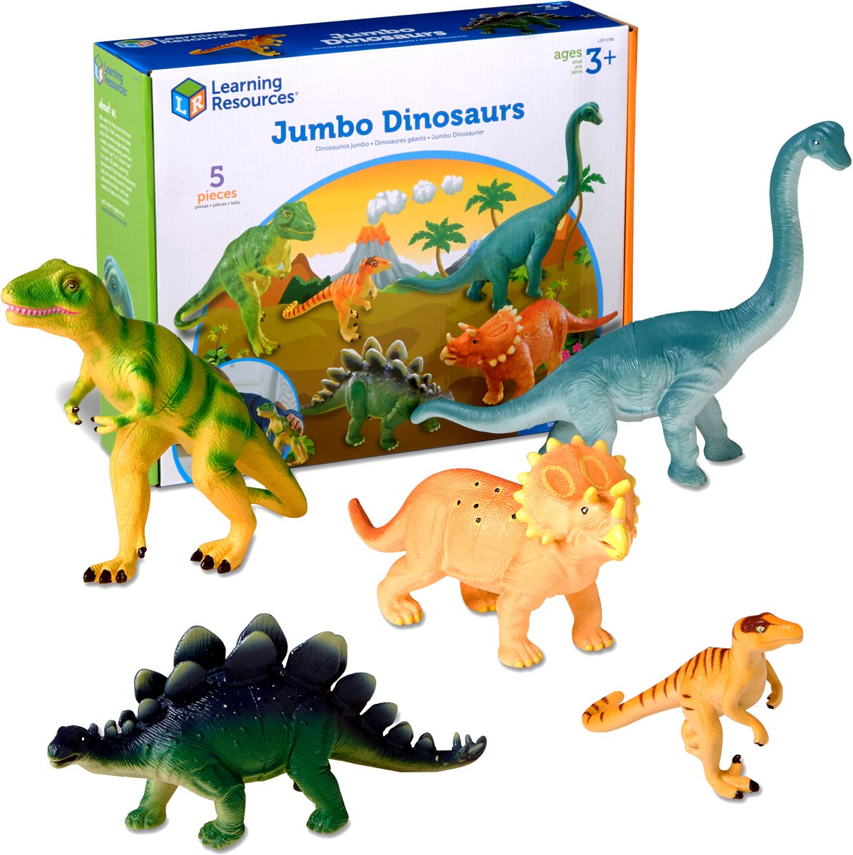 Risorse didattiche dinosauri jumbo - set 1 - 3+