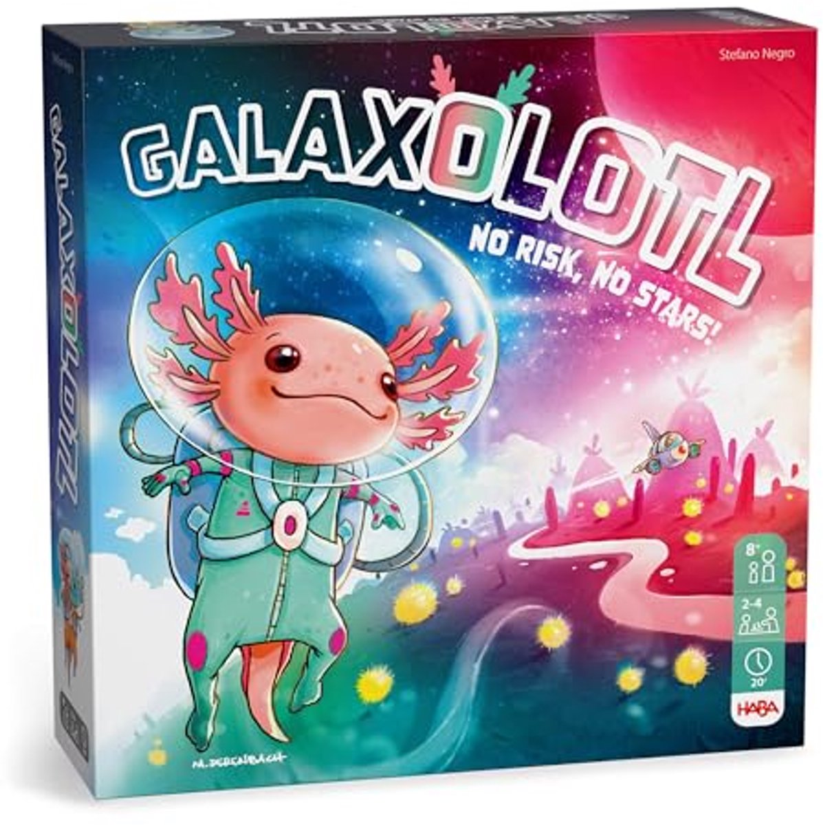 Haba board game galaxolotl - exciting space adventure for children.